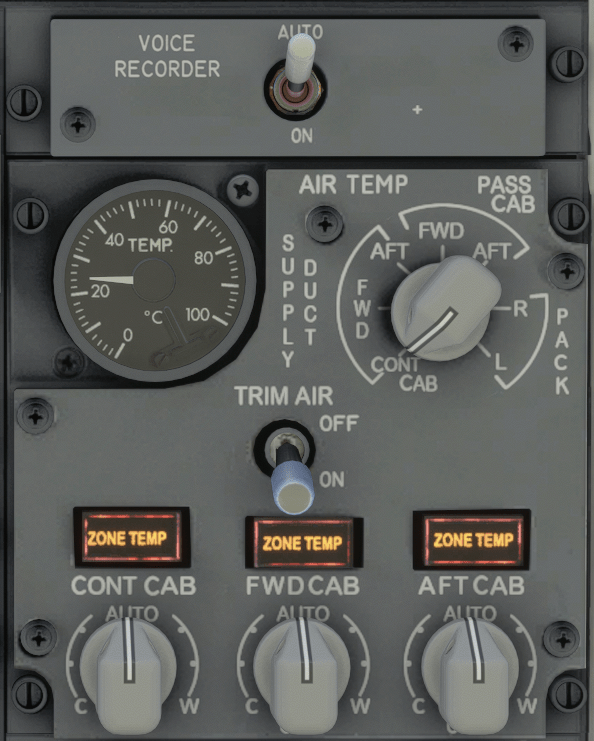 Boeing 737 – 14. Панель кондиционирования