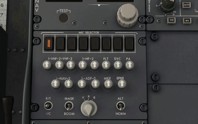 Boeing 737 – 25. Audio Control Panel - SimPilot