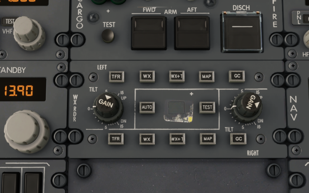 Weather radar panel